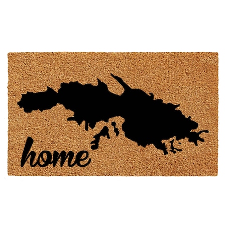 Calloway Mills Entrance Mat, Coir, Natural, Black 105482436